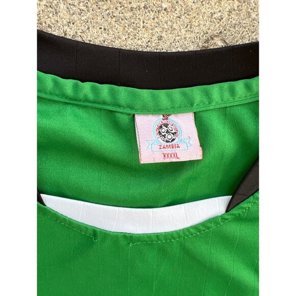 Vintage Zambia National Football Team Soccer Green Jersey XXXL R3 - Picture 2 of 5